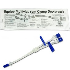 EQUIPO MULTIVIAS COM CLAMP ESTÉRIL DESCARPACK 